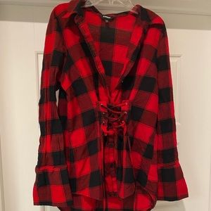 Express flannel shirt size medium